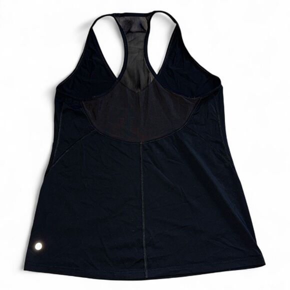 Lululemon‎ Black Mesh Racerback Workout Tank Top Size 8 - Picture 1 of 5